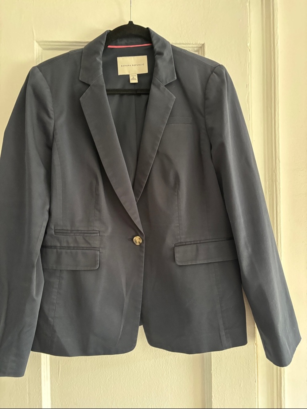 Banana Republic Women's Dark Blue Single-Button Blazer size [12]